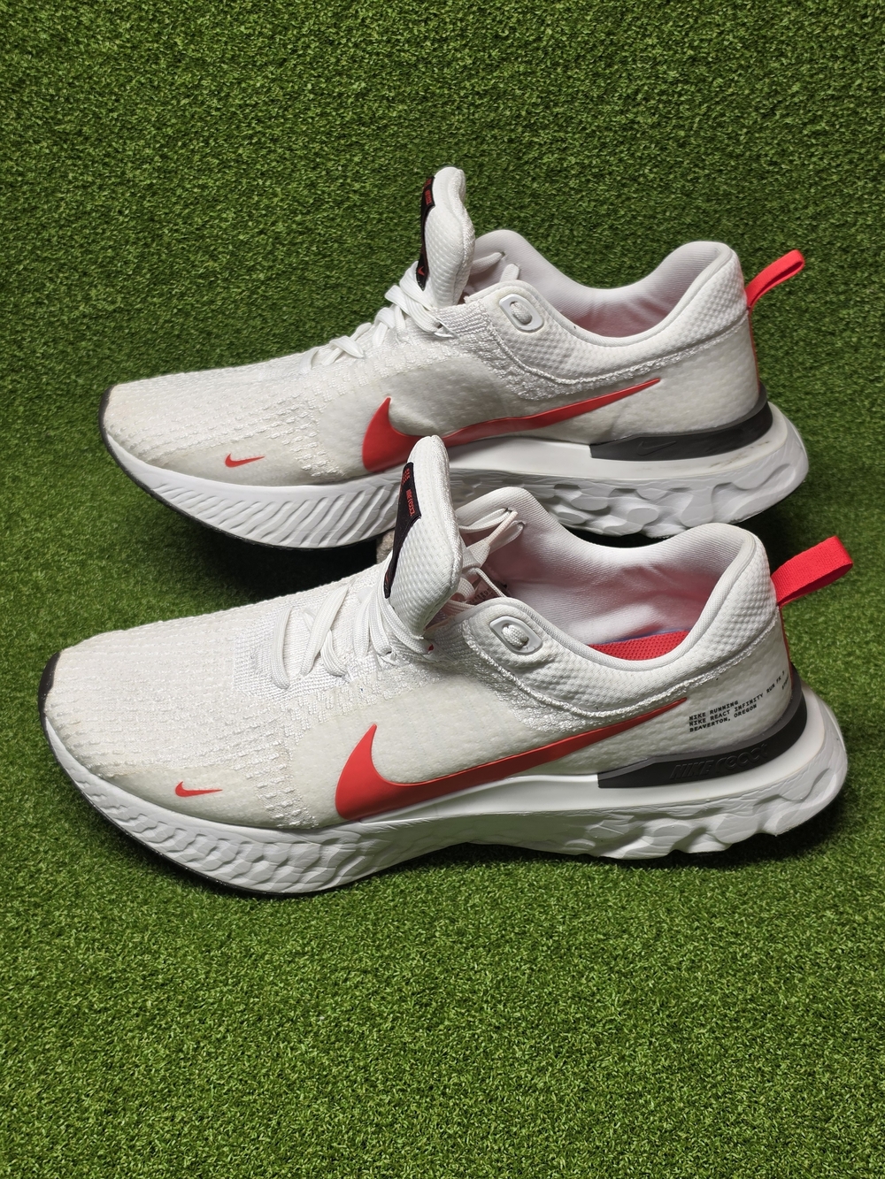 Nike React Infinity Run Flyknit 3 White Light Crimson Men's Size 15